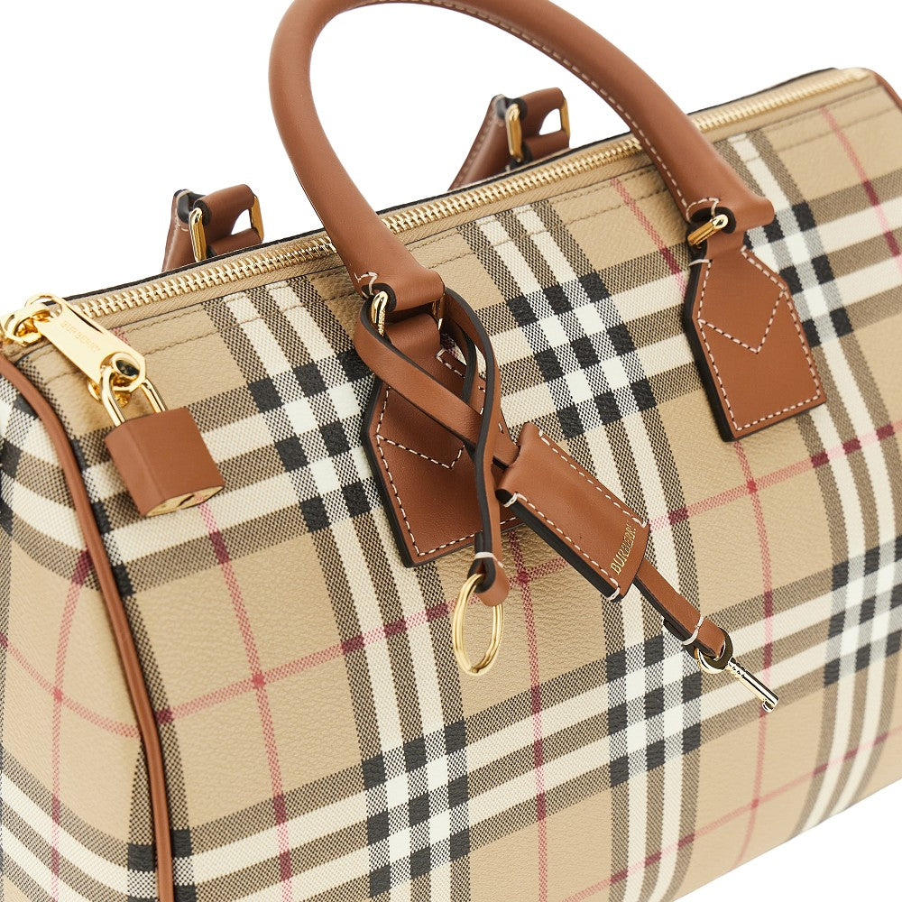 BURBERRY Medium Check bowling bag
