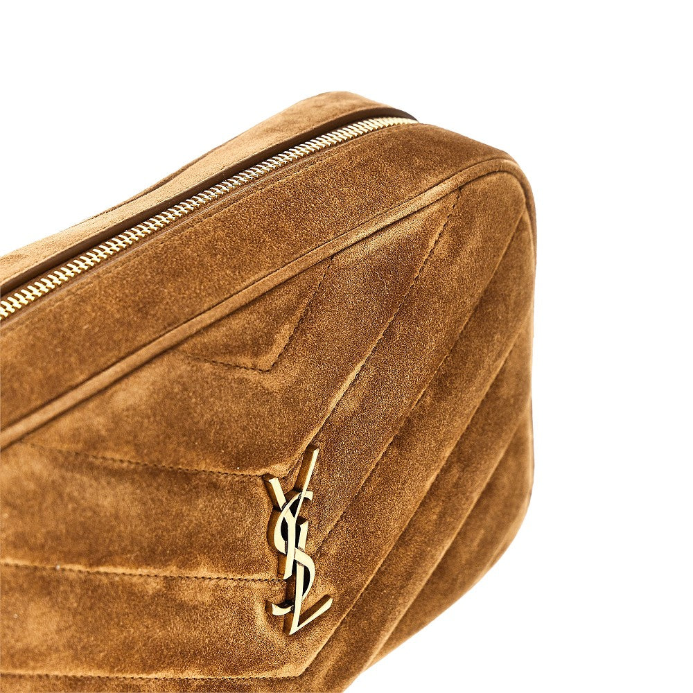 Saint Laurent 'Loulou' matelassé suede leather camera bag