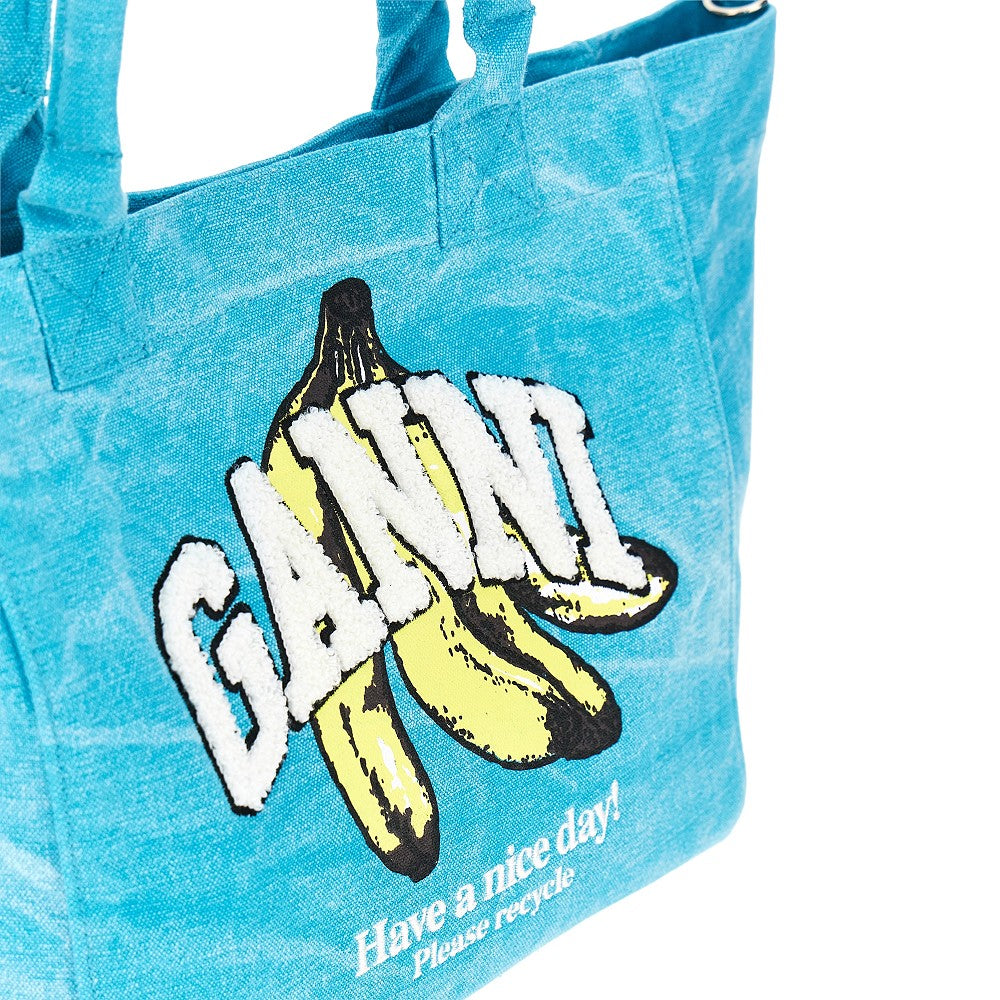 Ganni Shopping bag with Banana print