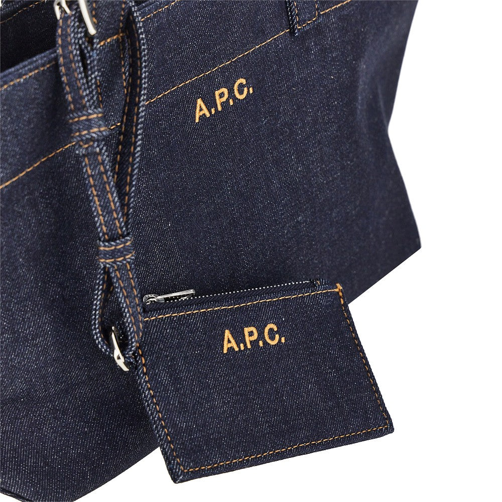 A.P.C. Denim small 'Le Drummer Toile' bag