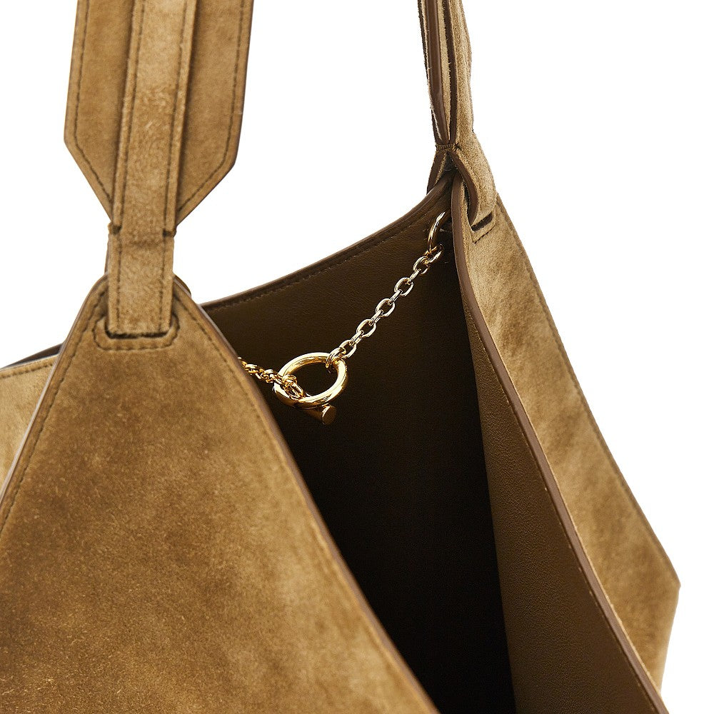 KHAITE Small suede leather 'Lotus' tote bag