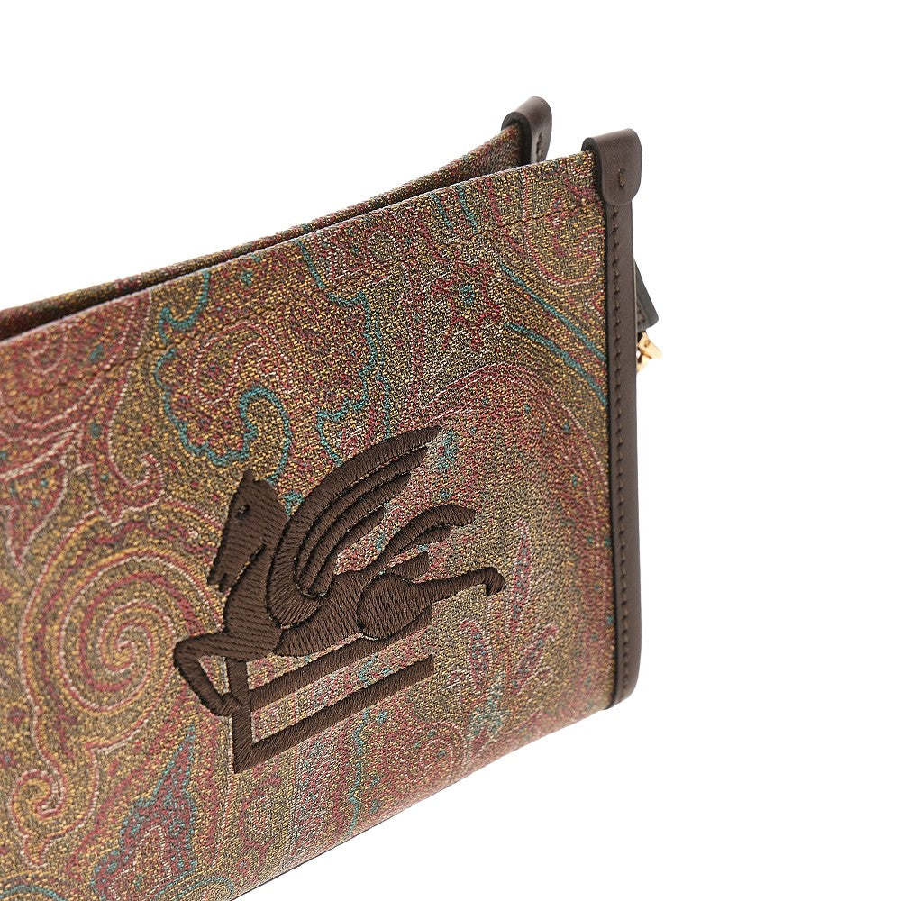 Etro Paisley pouch with Pegaso patch
