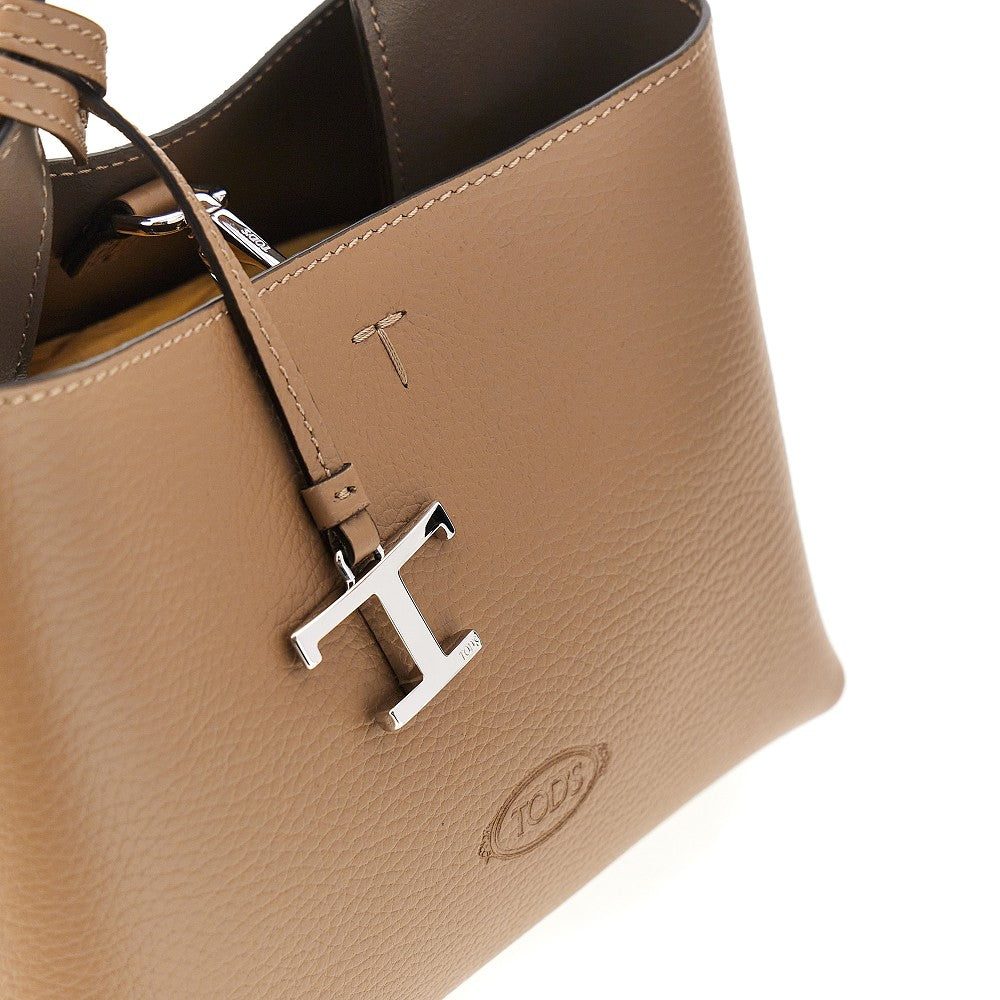 TODS Grained leather micro shopping bag