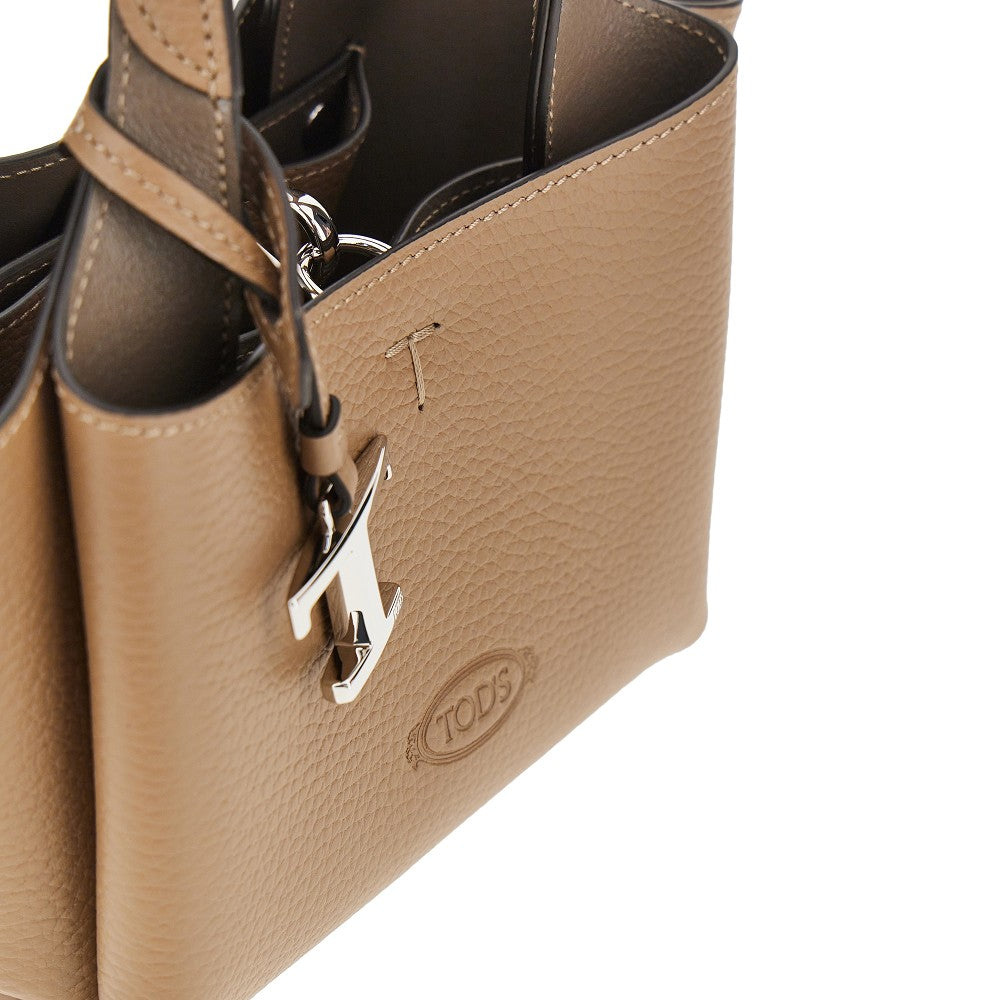 TODS Grained leather mini shopping bag