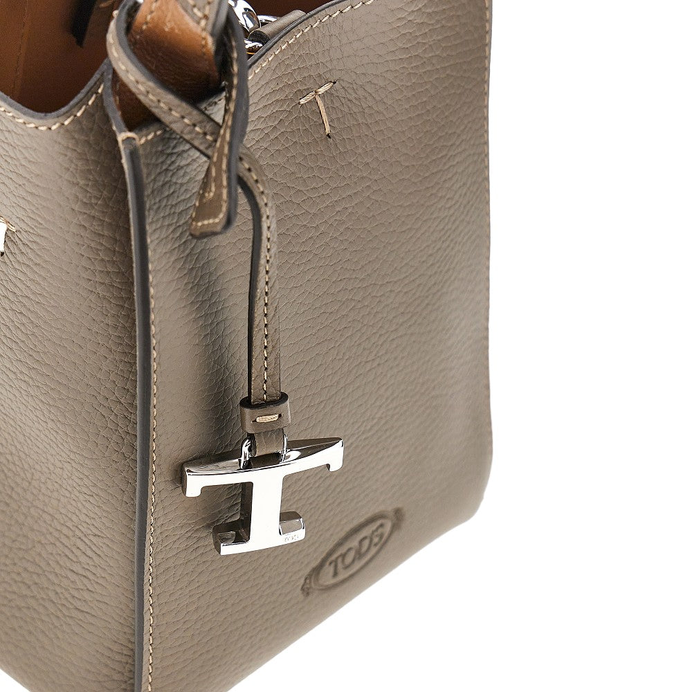 TODS Grained leather micro tote bag