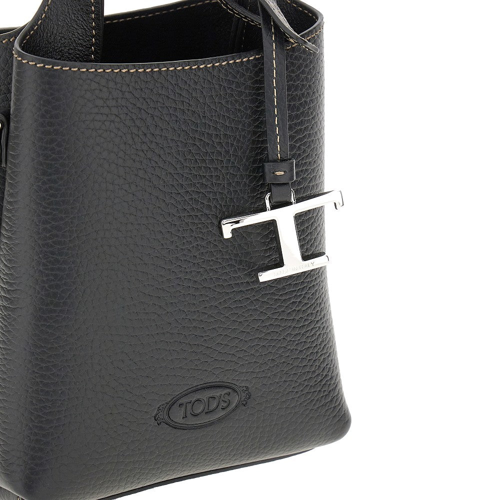 TODS T Timeless charm leather micro bag