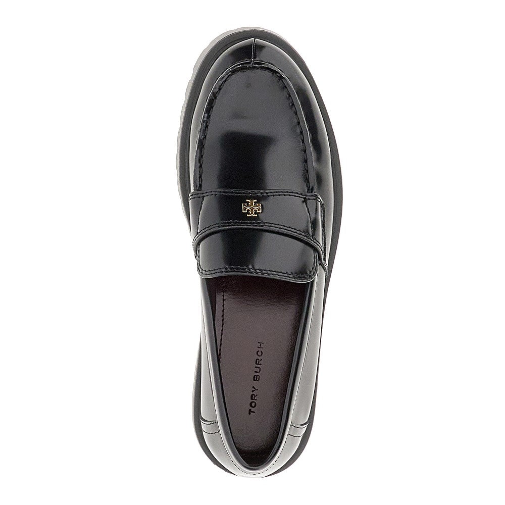 TORY BURCH Leather loafers with lug sole