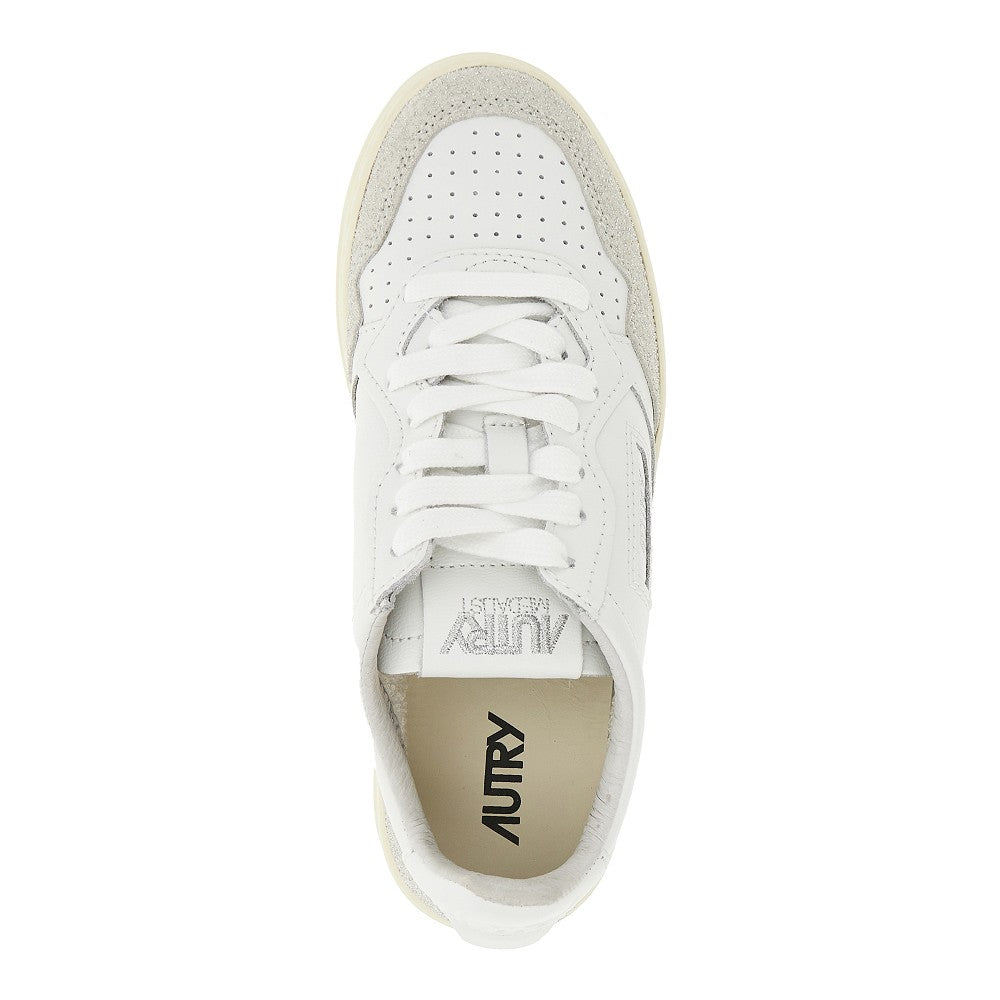 AUTRY Suede and leather Medalist Low sneakers