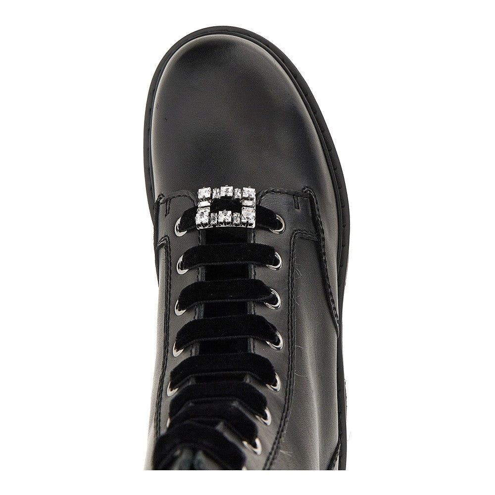 ROGER VIVIER Leather Viv' Rangers Truck boots
