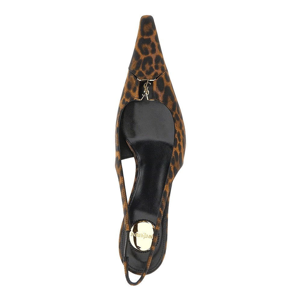 Saint Laurent 'Babylone Breteuil' gros grain slingback