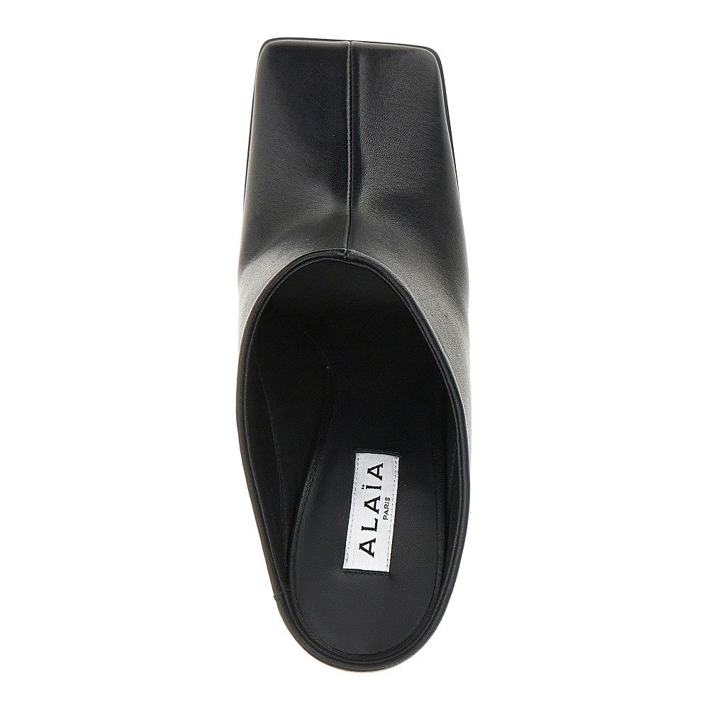 ALAIA Squared-toe leather mules