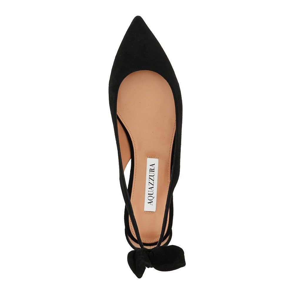 AQUAZZURA Bow Tie' suede leather ballet flats