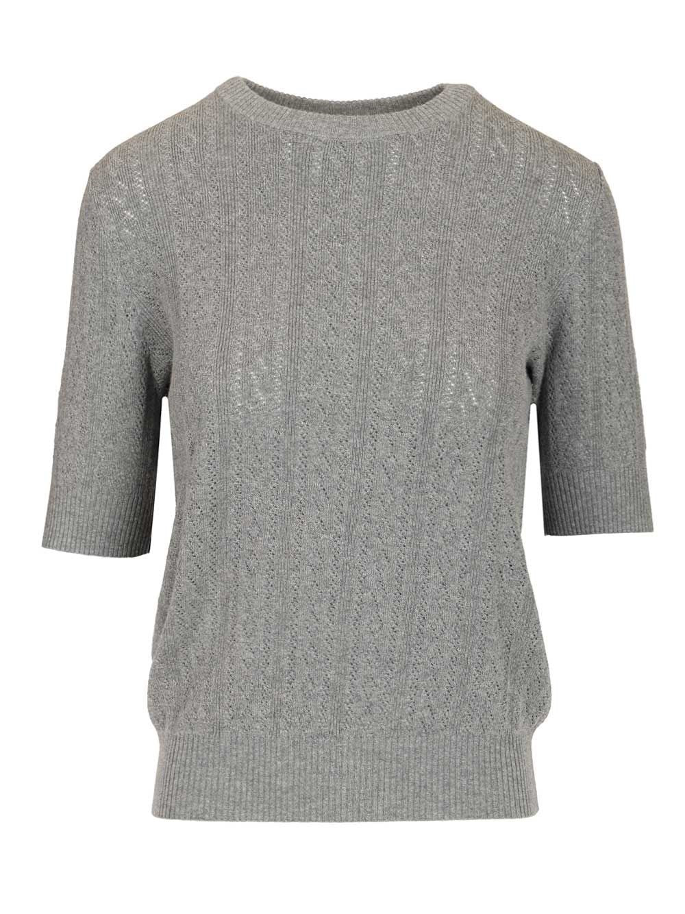 Lisa Yang "Nika" Cotton And Cashmere Sweater - Grey