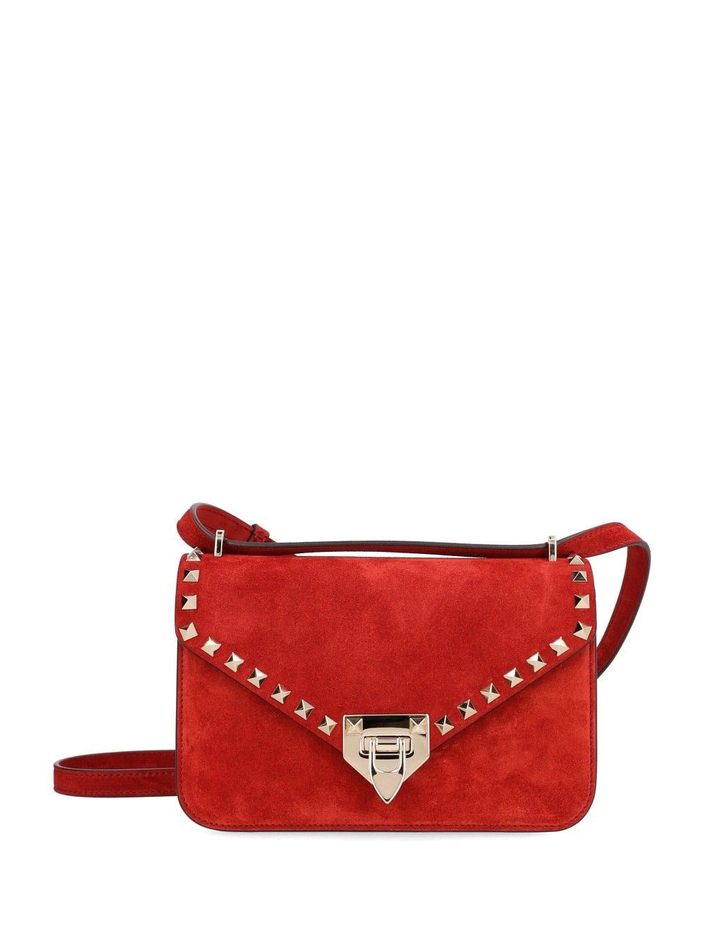 Valentino Garavani "Rockstud" Small Flap Bag - Red