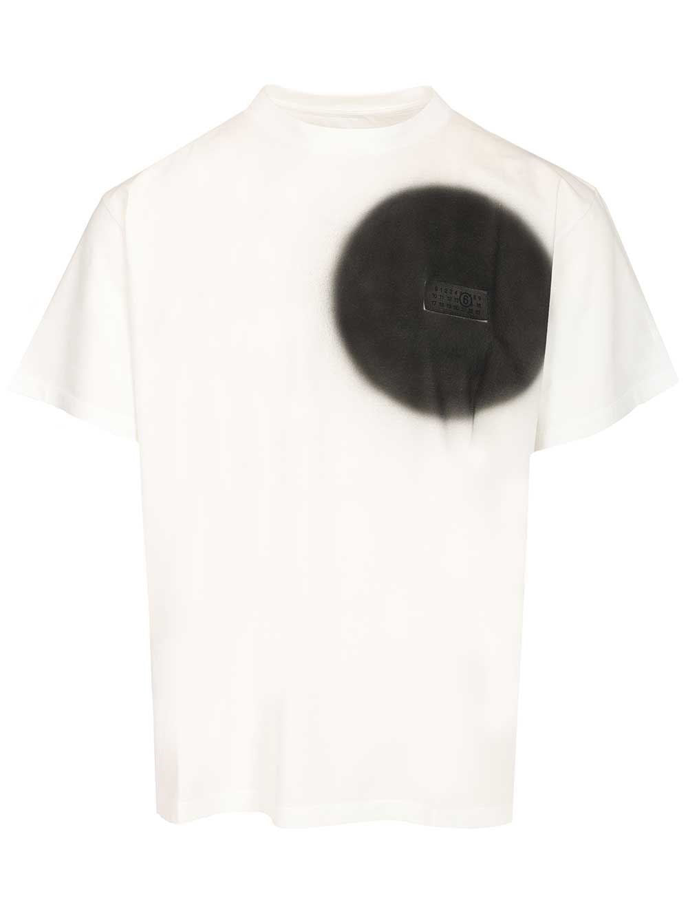 Mm6 Maison Margiela T-Shirt With Spray Print - White