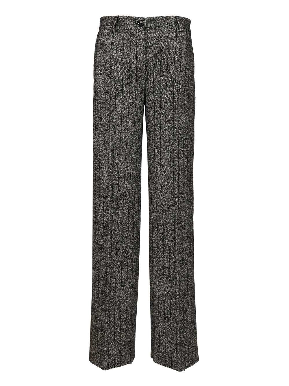 Dolce & Gabbana Striped Trousers - Grey