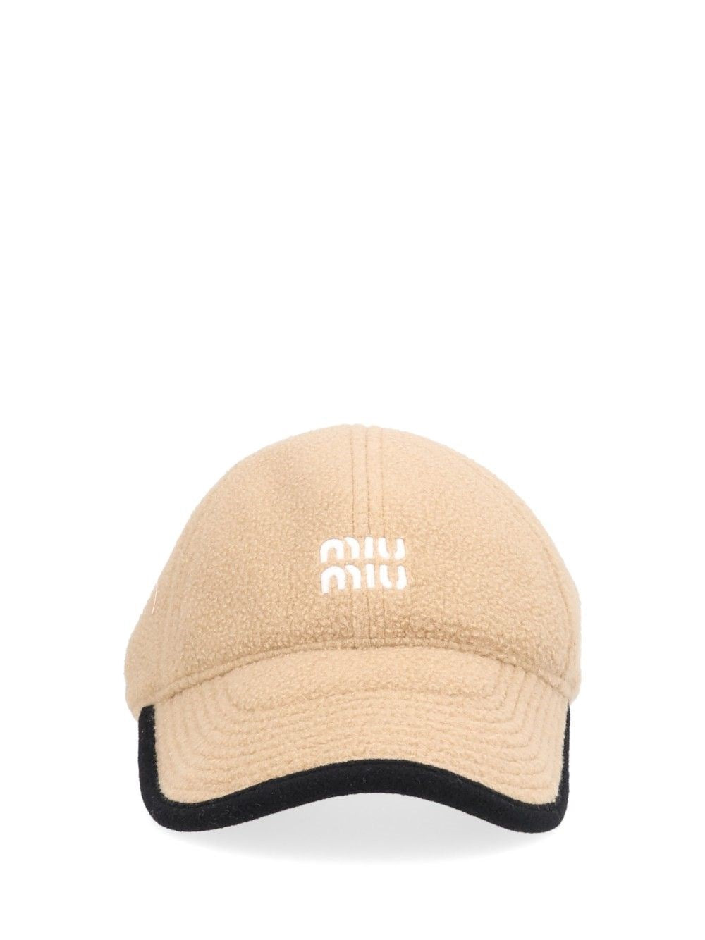 Miu Miu Fleece Baseball Hat - Beige