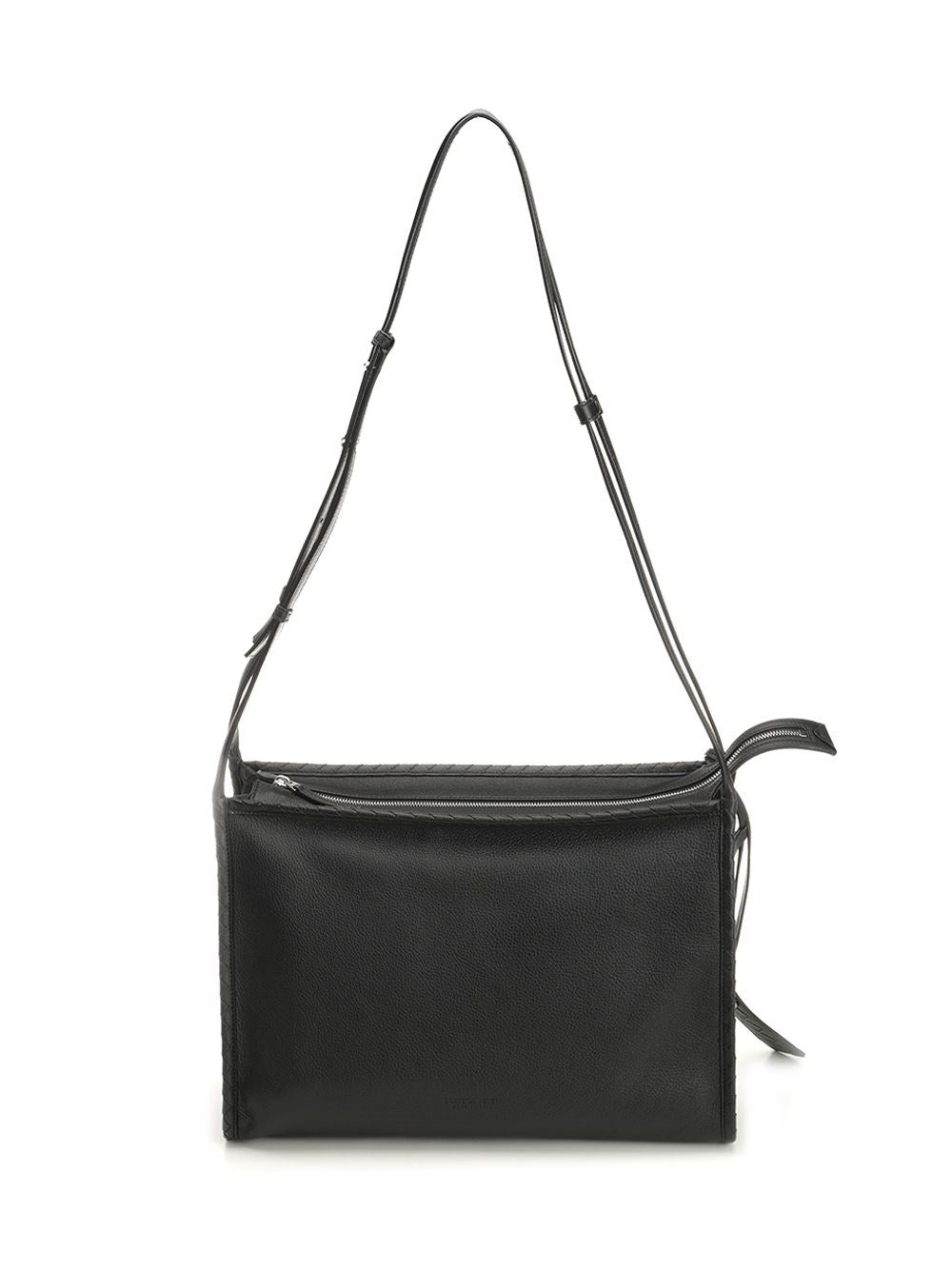 Bottega Veneta "Corriere" Messenger Bag - Black