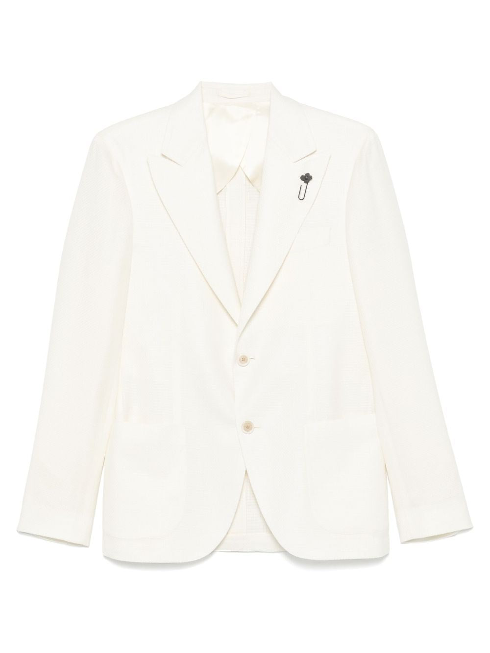 Lardini Wool, Linen And Silk Jacket - White