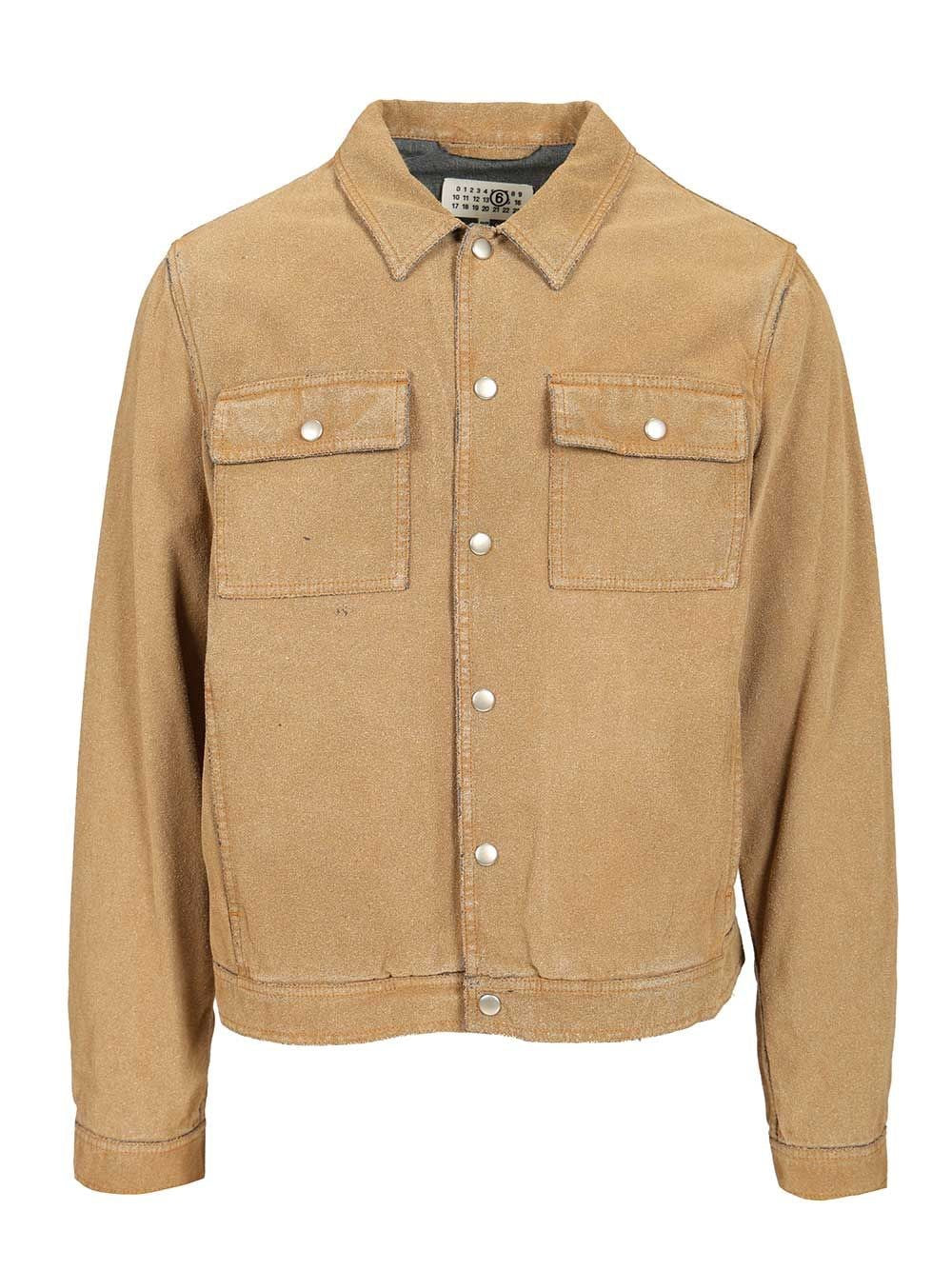 Mm6 Maison Margiela Trucker Jacket - Beige