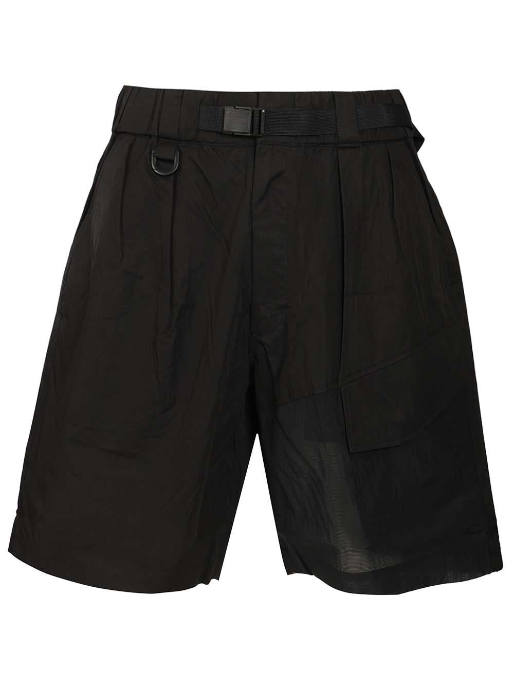 Adidas Y-3 Bermuda Cargo In Cotton Blend - Black