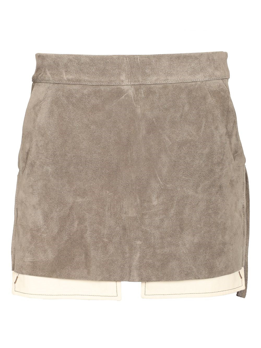 Rick Owens "Fog Cutoff" Mini Skirt - Green