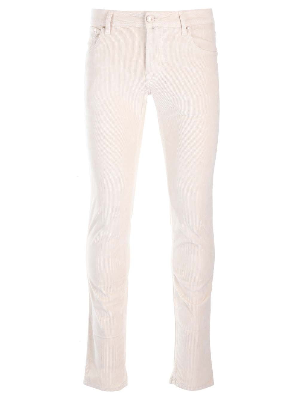 Jacob Cohen “Nick Slim” Trousers In Stretch Cotton - Beige