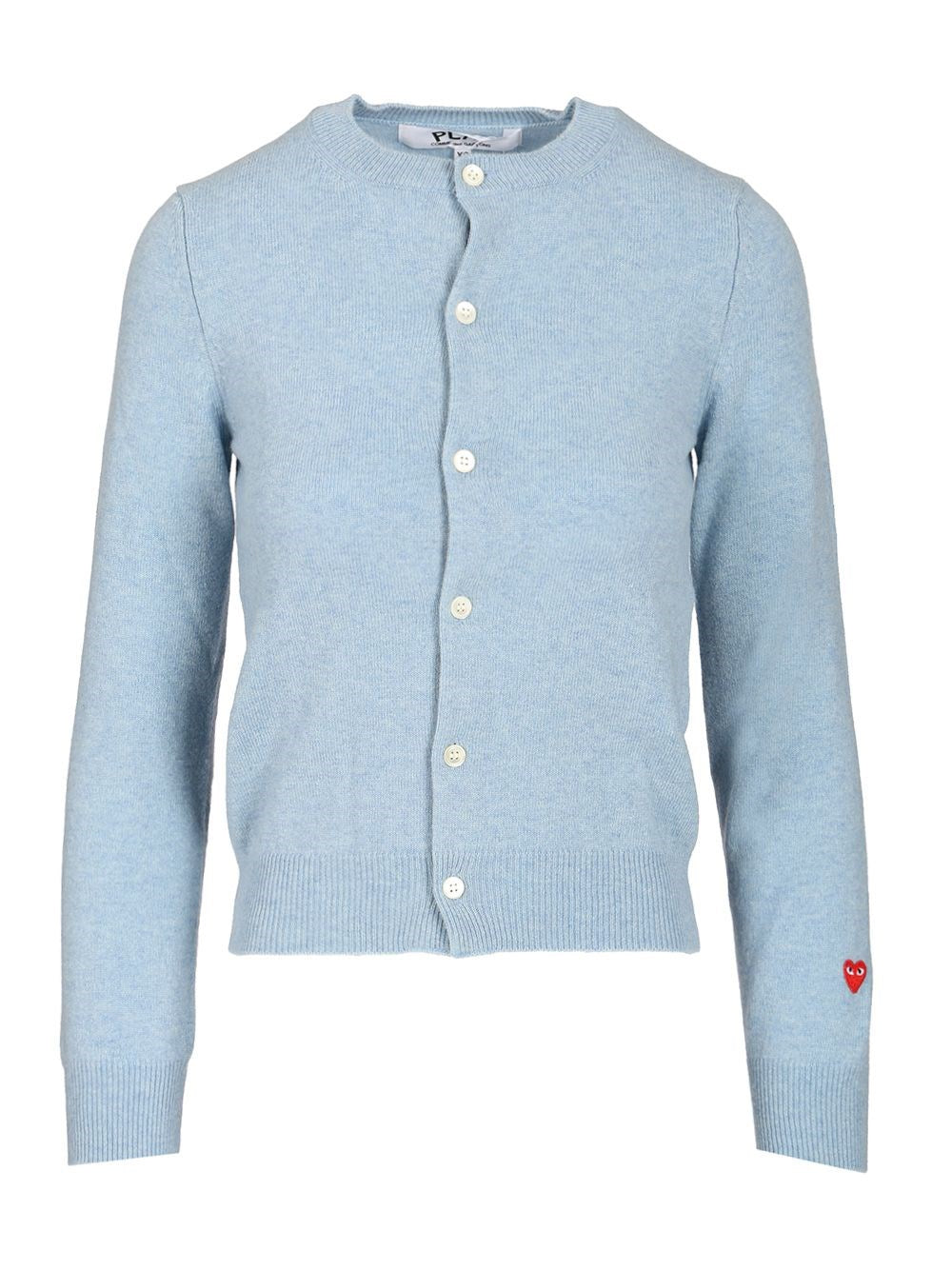 Comme Des Garcons Play Wool Cardigan - Sky Blue