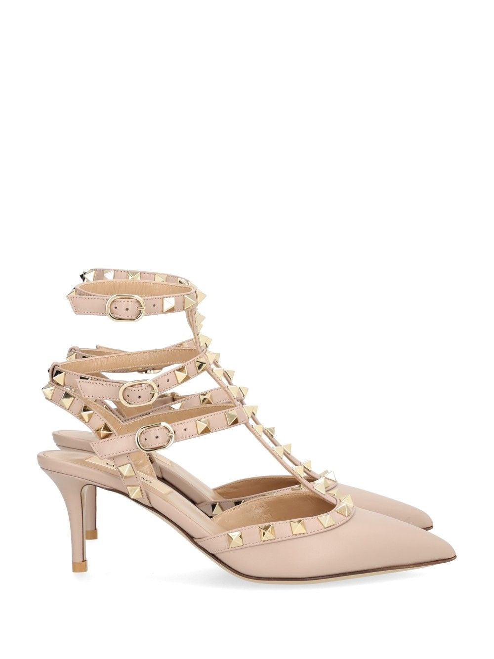 Valentino Garavani Rockstud Pumps With Straps - Rose