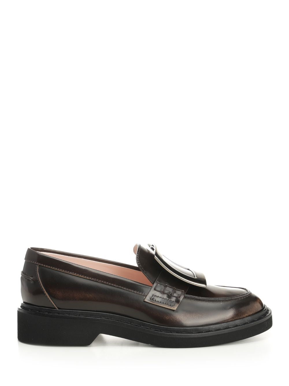 Roger Vivier Viv' Rangers Leather Loafers - Brown