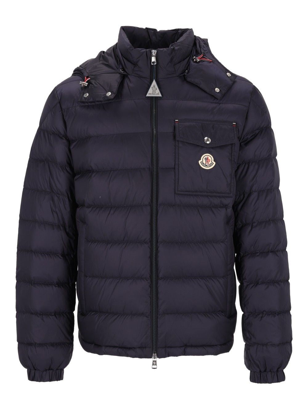 Moncler Verith Short Down Jacket With Hood - Blue