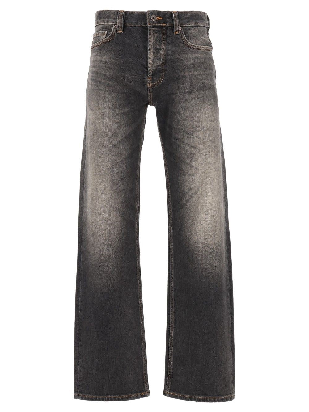 Emporio Armani 5 Pocket Over Fit Jeans In Denim - Grey