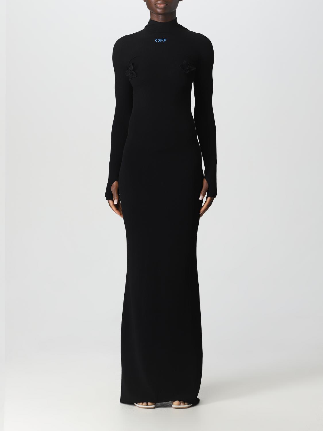 Off White Dress Woman Black