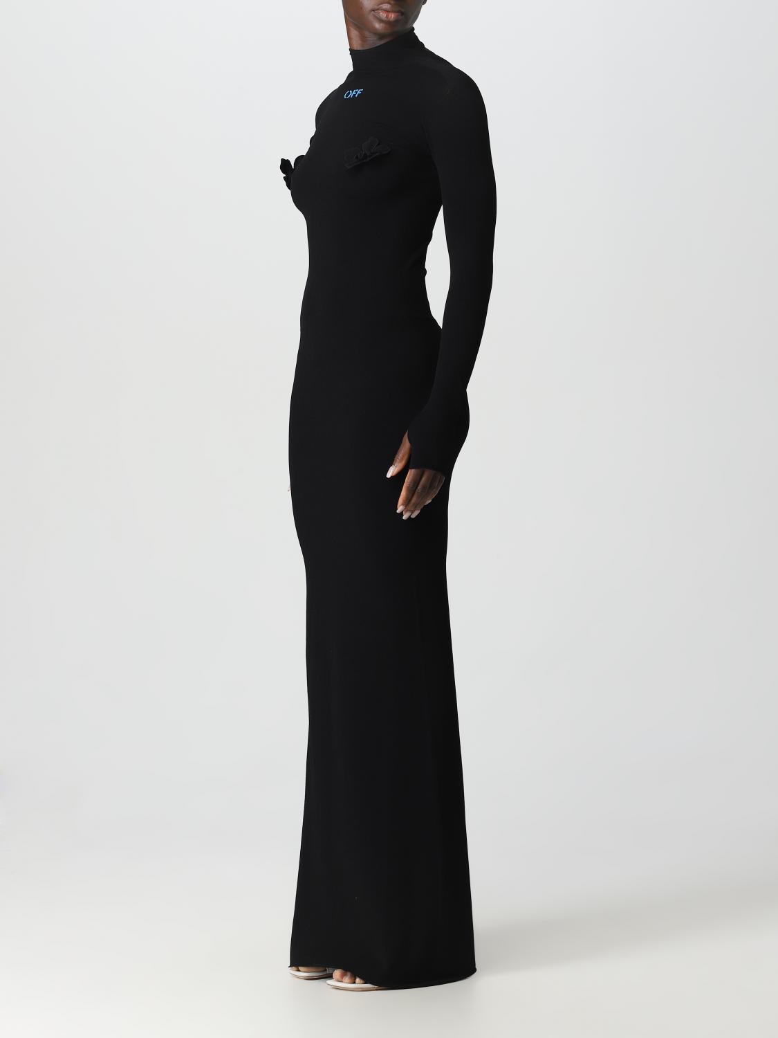 Off White Dress Woman Black