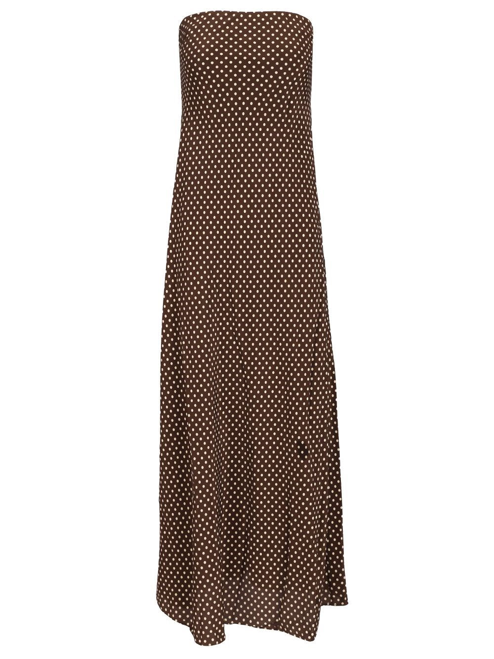 Matteau Bias Column Dress - Brown