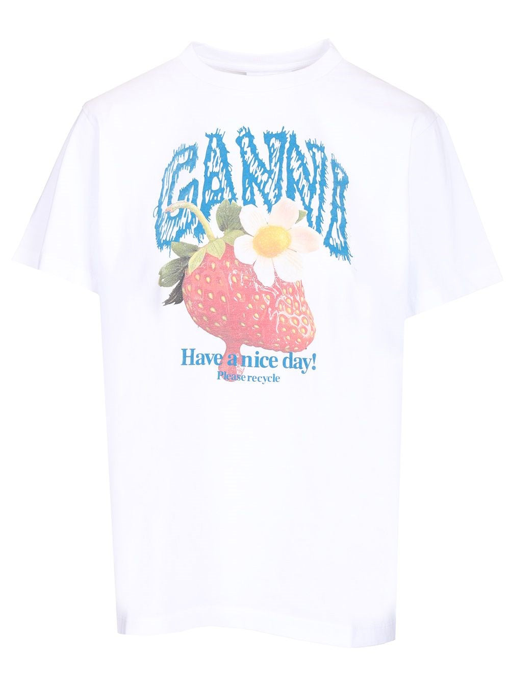 Ganni Printed T-Shirt - White