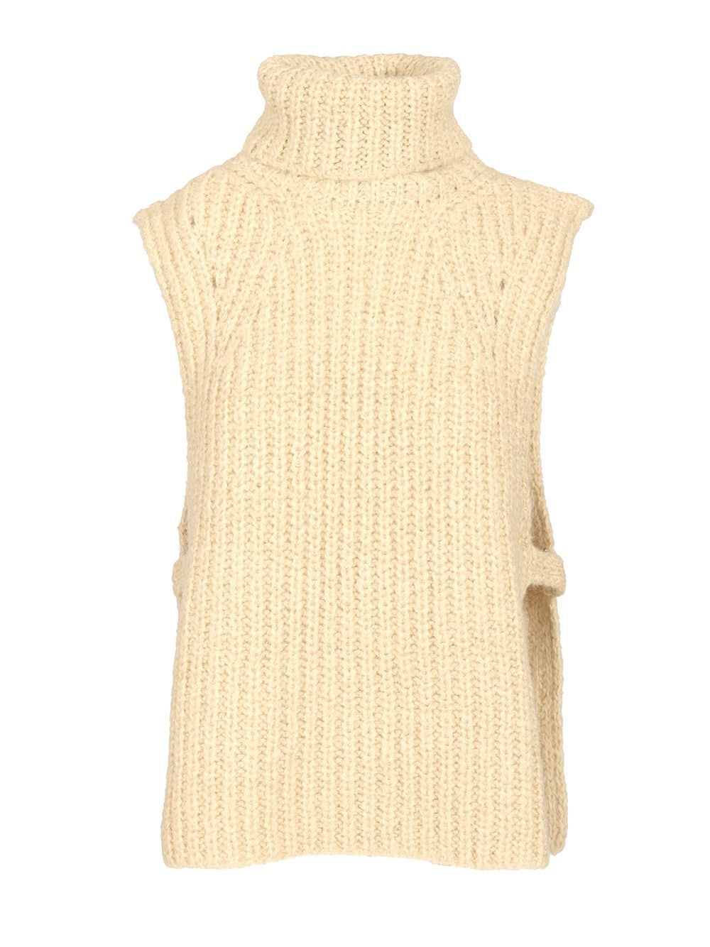 Isabel Marant "Meggy" Sleeveless Sweater - Beige