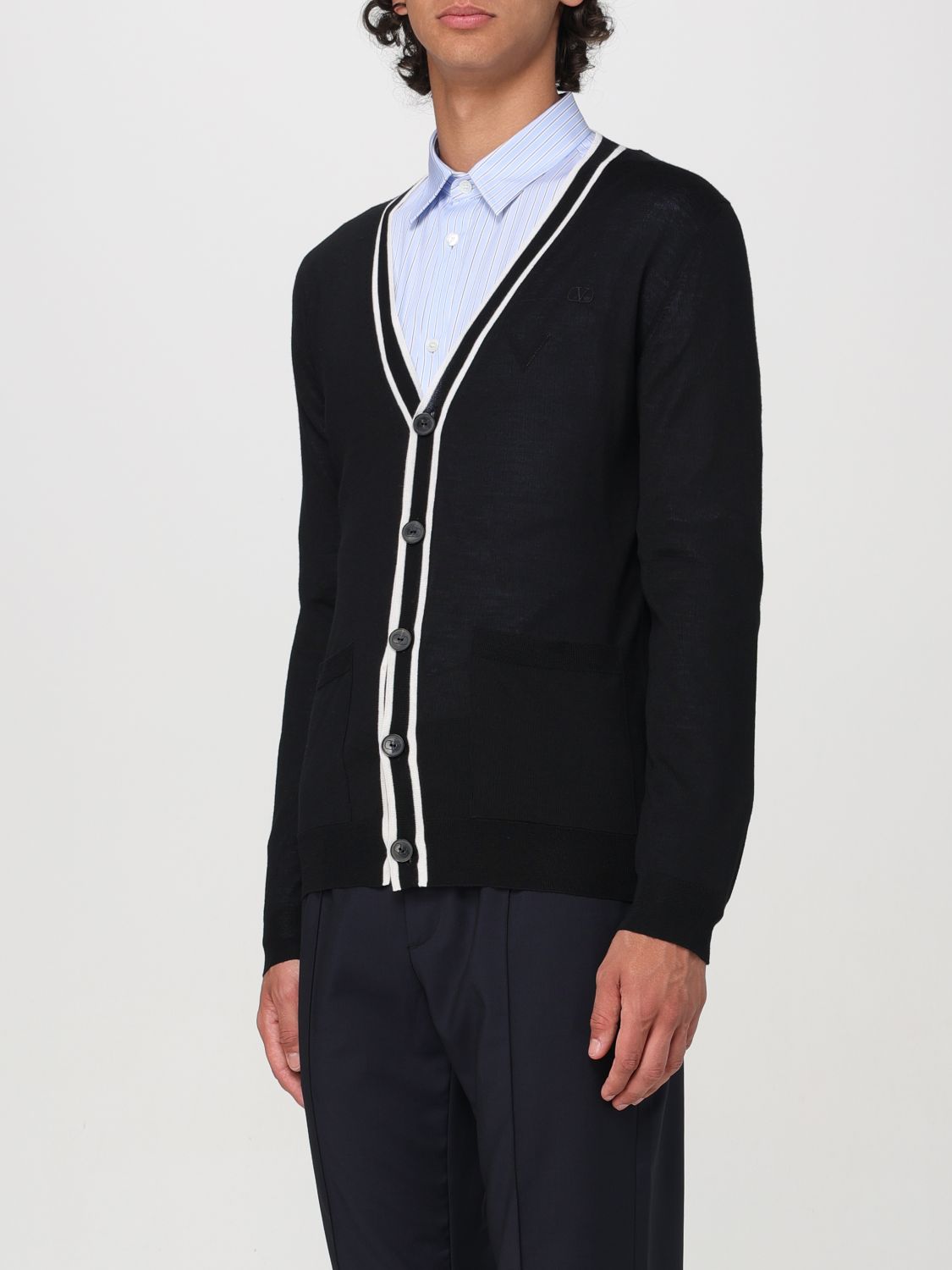 Valentino Cardigan Men Black