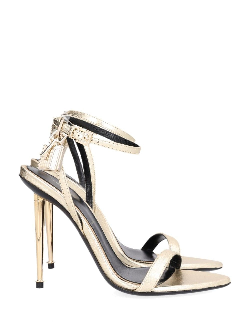 Tom Ford Padlock Heel Sandal - Gold