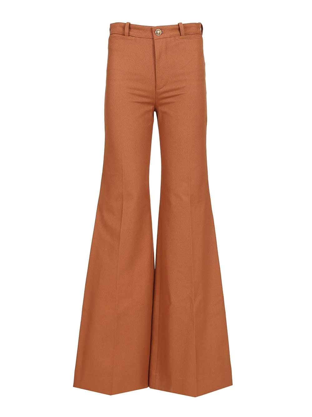 Chloe' Flared Trousers - Orange