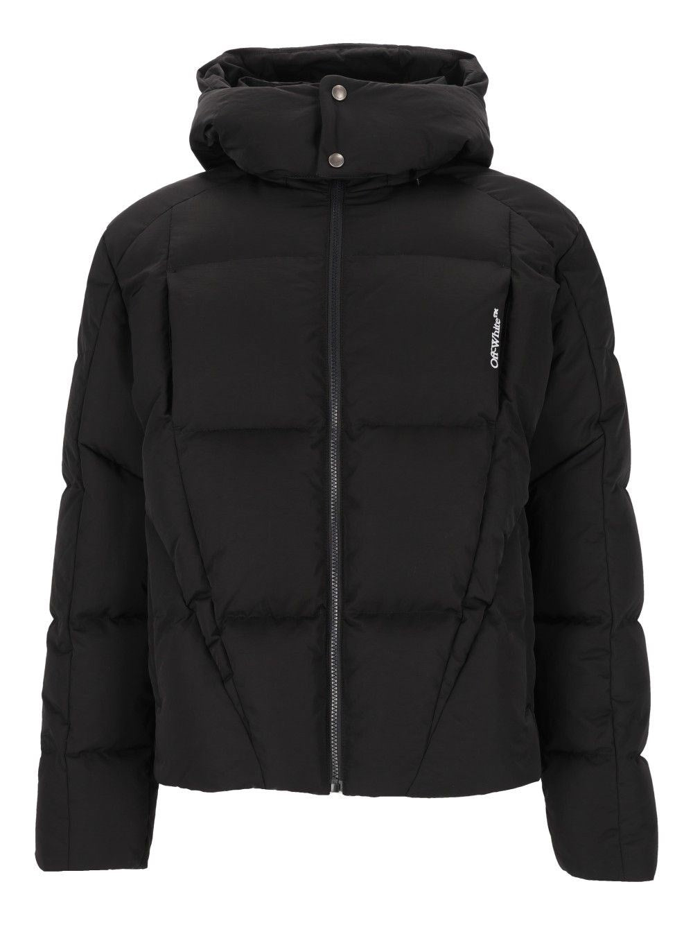 Off-White Hooded Down Jacket - Black