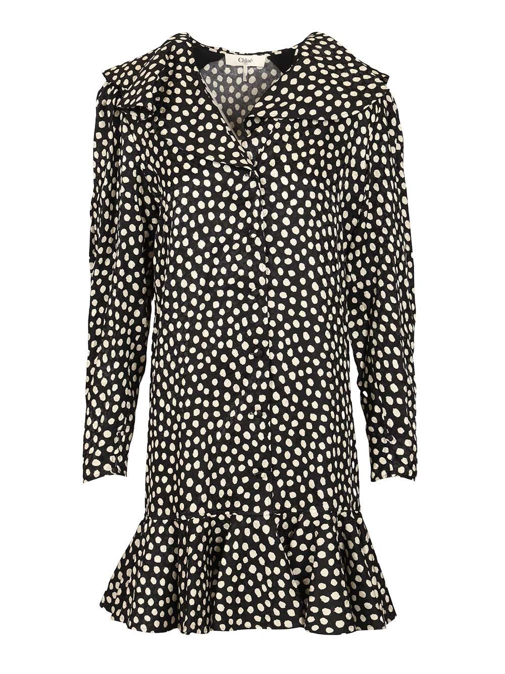 Chloe' Long-Sleeved Mini Dress - Black
