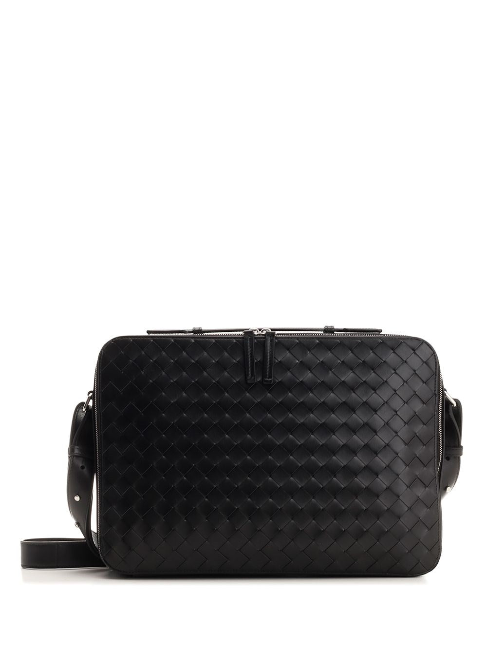 Bottega Veneta "Getaway" Slim Business Bag - Black