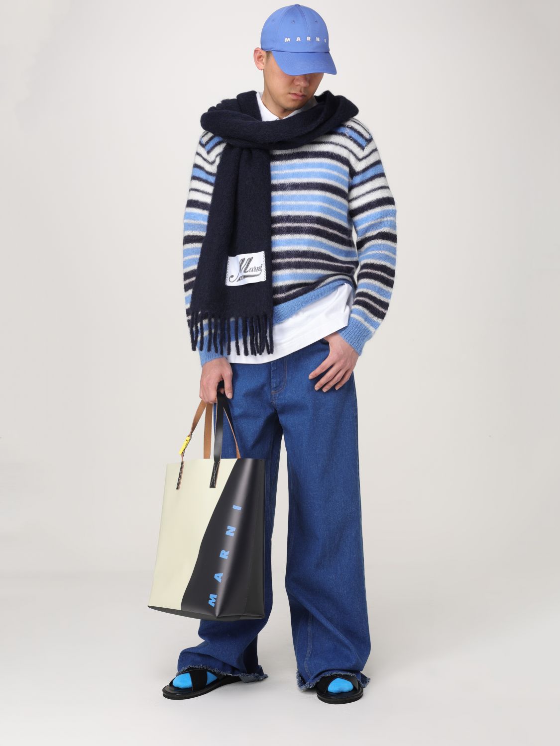 Marni Scarf Men Blue