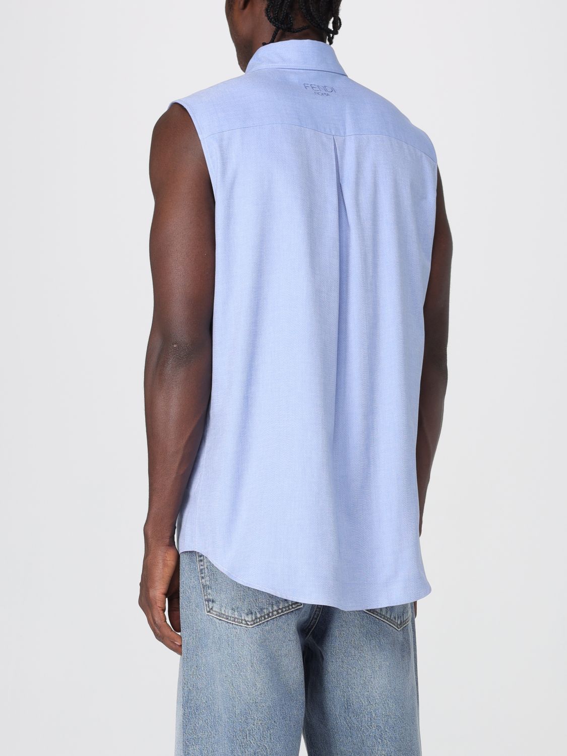 Fendi Shirt Men Blue