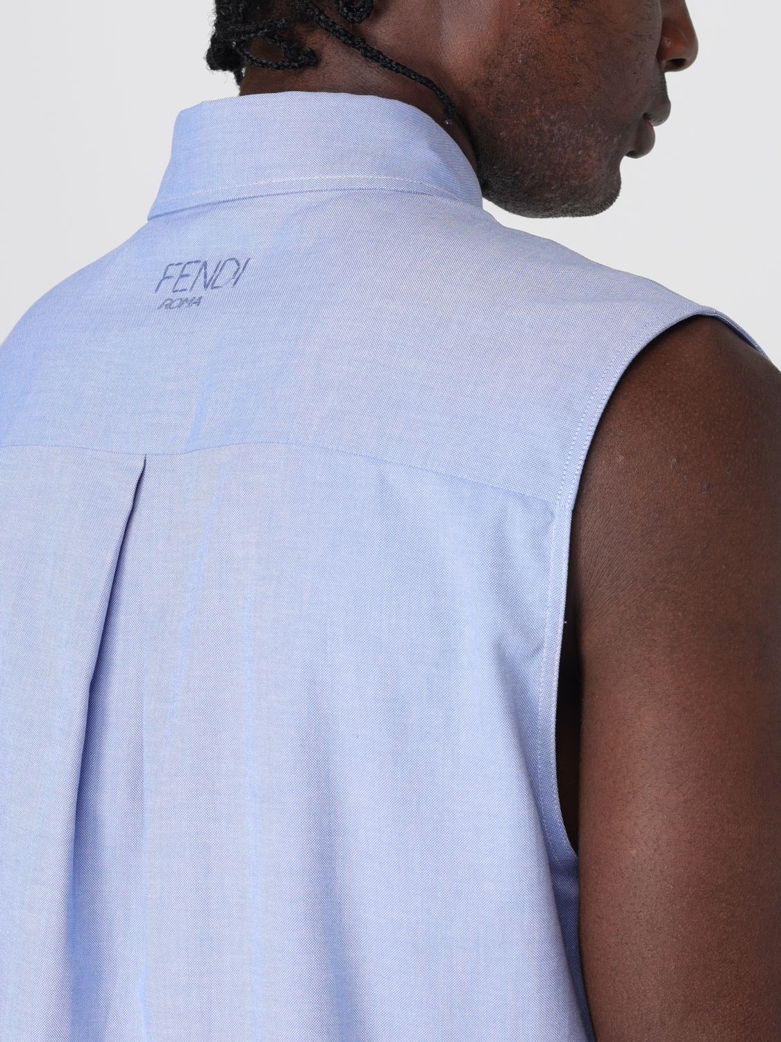 Fendi Shirt Men Blue