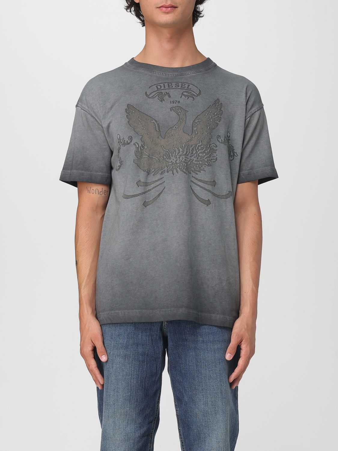 Diesel T Shirt Men Grey