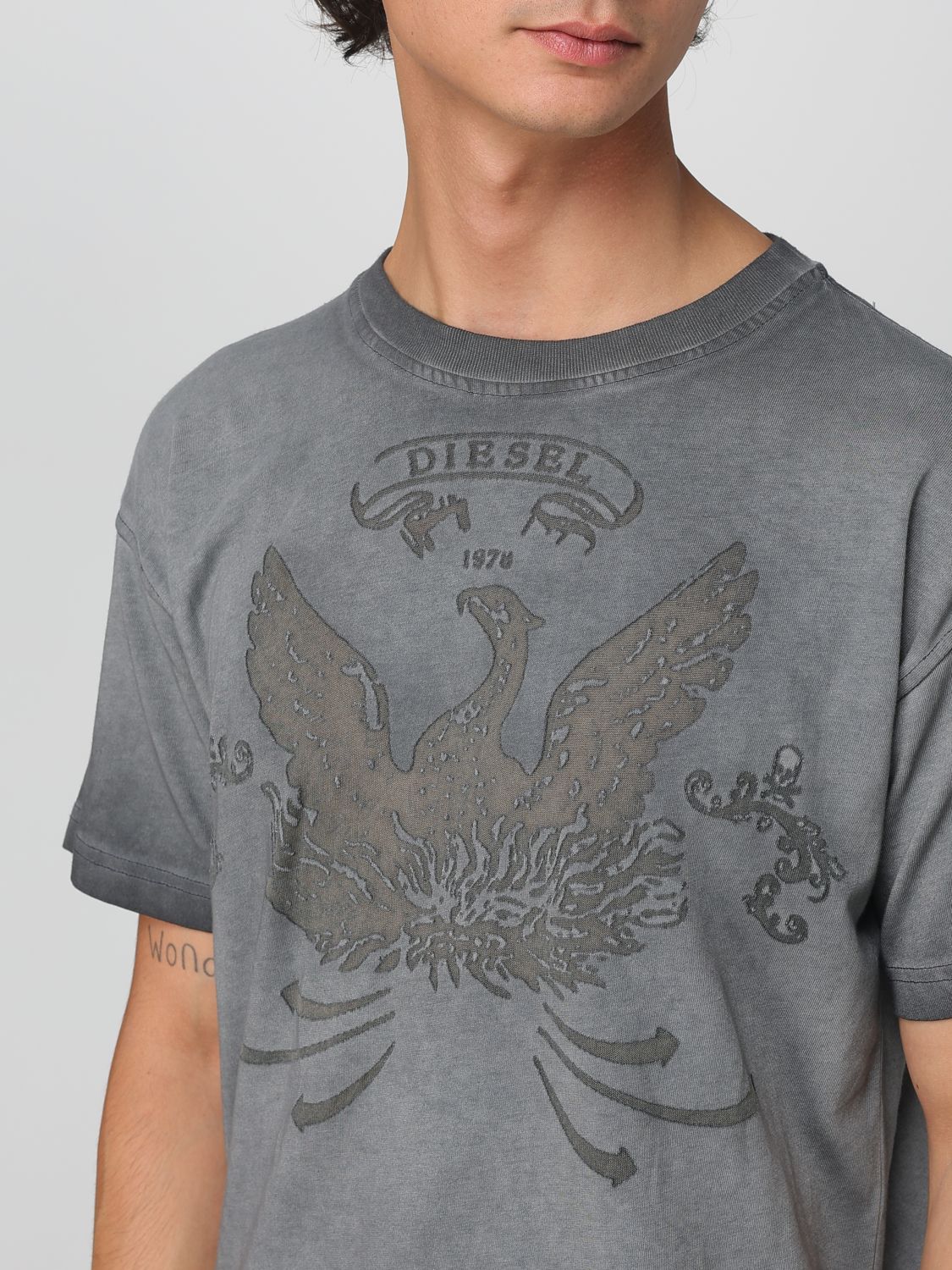 Diesel T Shirt Men Grey