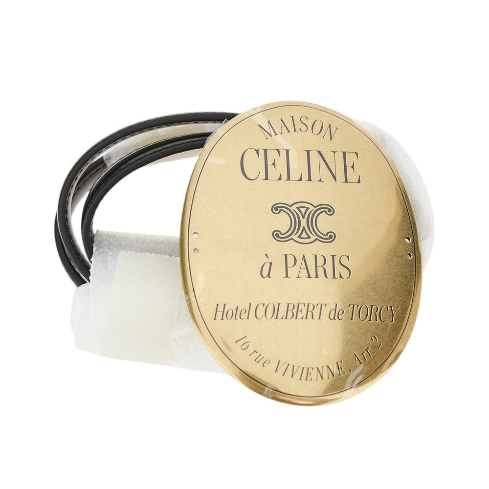 CELINE Taurillon leather 'Celine Maison' belt