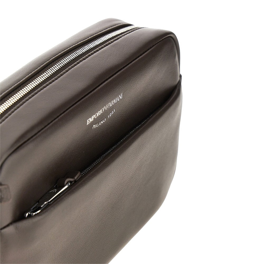EMPORIO ARMANI Leather camera bag with logo